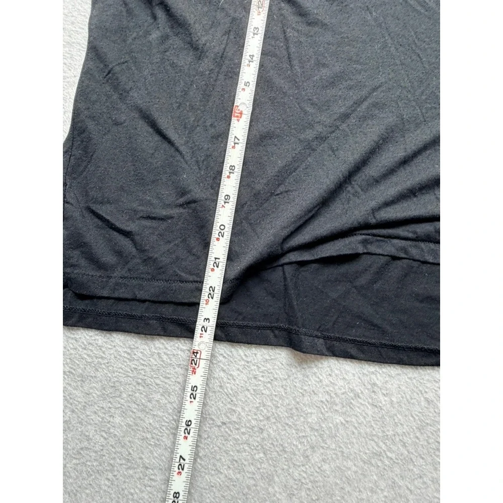 Nike Womens Long Sleeve Graphic Tee Black Silver Logo Oversized Top L 854961-010